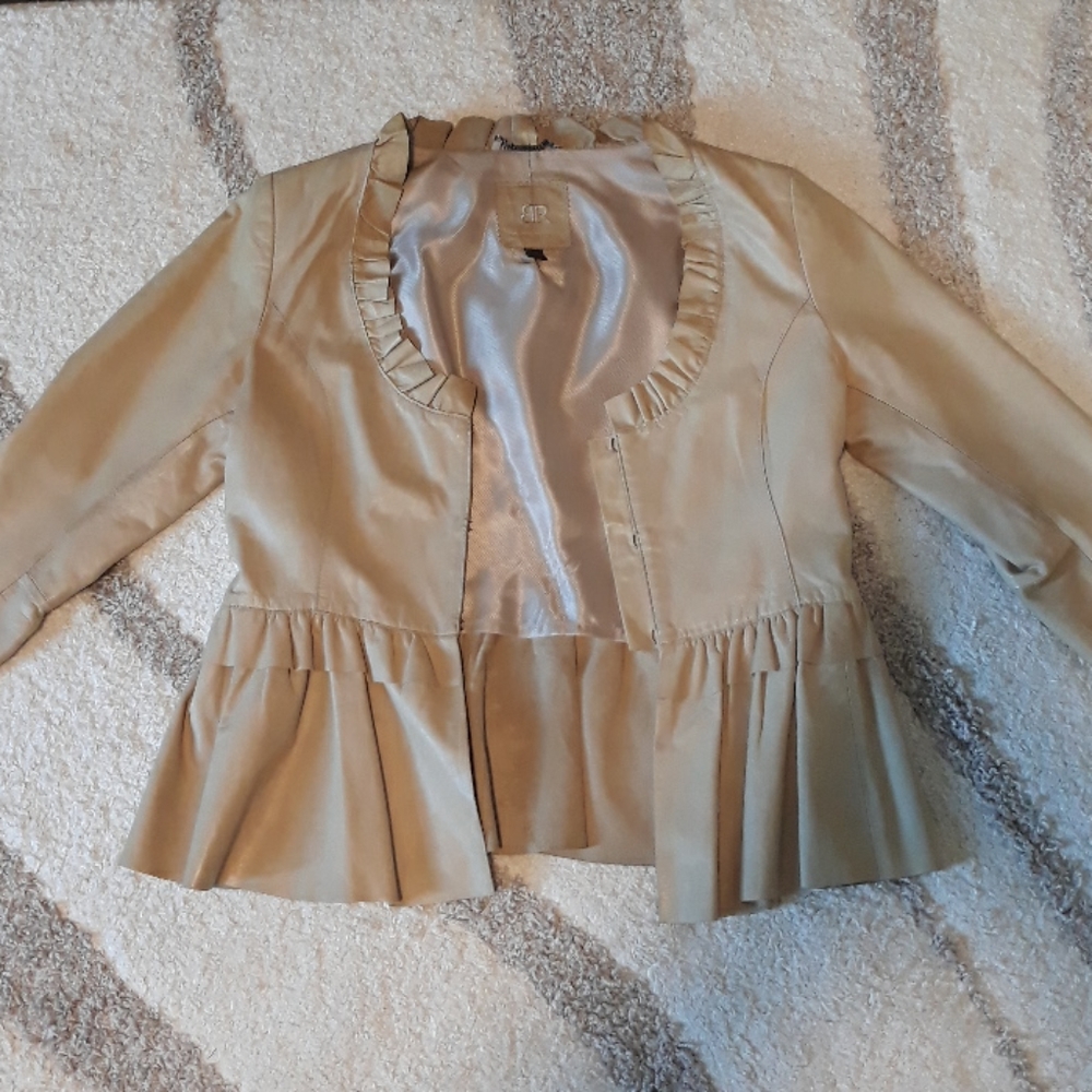 Beige Pleather Jacket